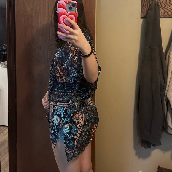 Abstract Short Sleeve Kimono O/S - Picture 3 of 4